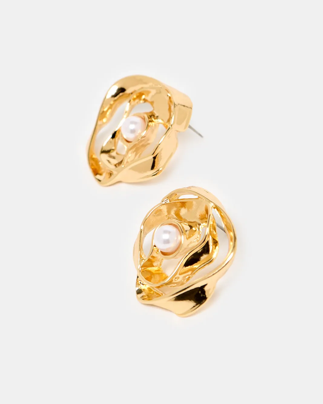 Women Gold Embellished Earrings sold by Redtag product image thumbnail 3