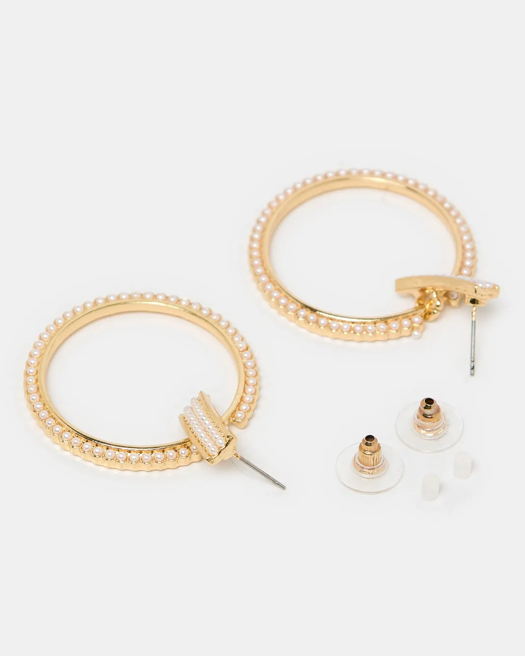 Women Gold Embellished Earrings sold by Redtag product image thumbnail 3