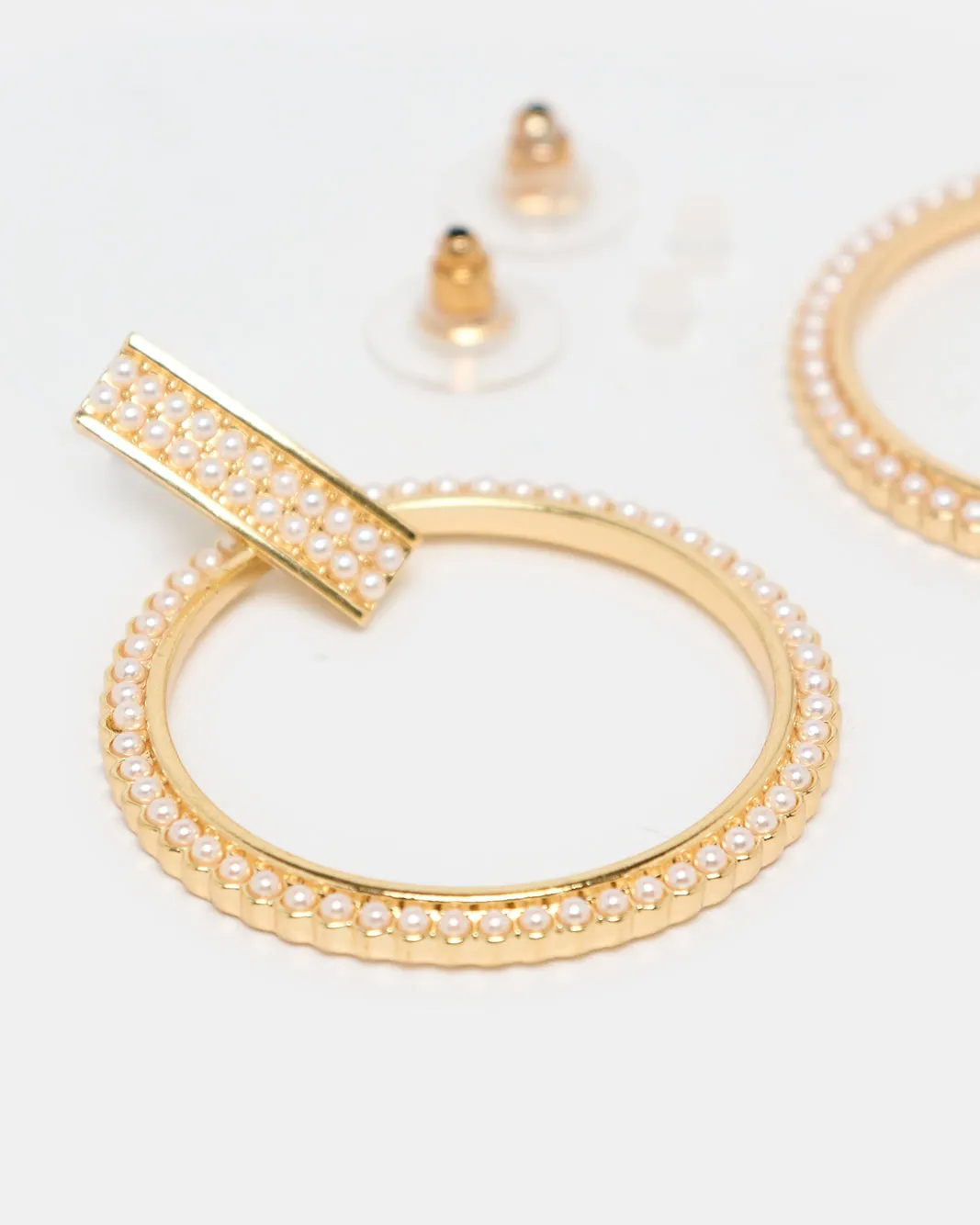 Women Gold Embellished Earrings sold by Redtag product image thumbnail 4