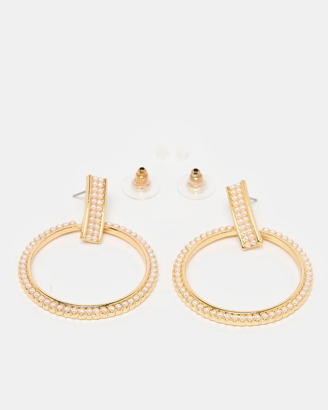 Women Gold Embellished Earrings sold by Redtag product image thumbnail 2