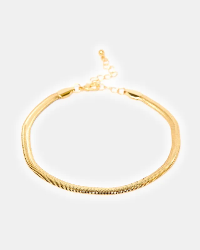 Women Gold Embellished Anklet sold by Redtag