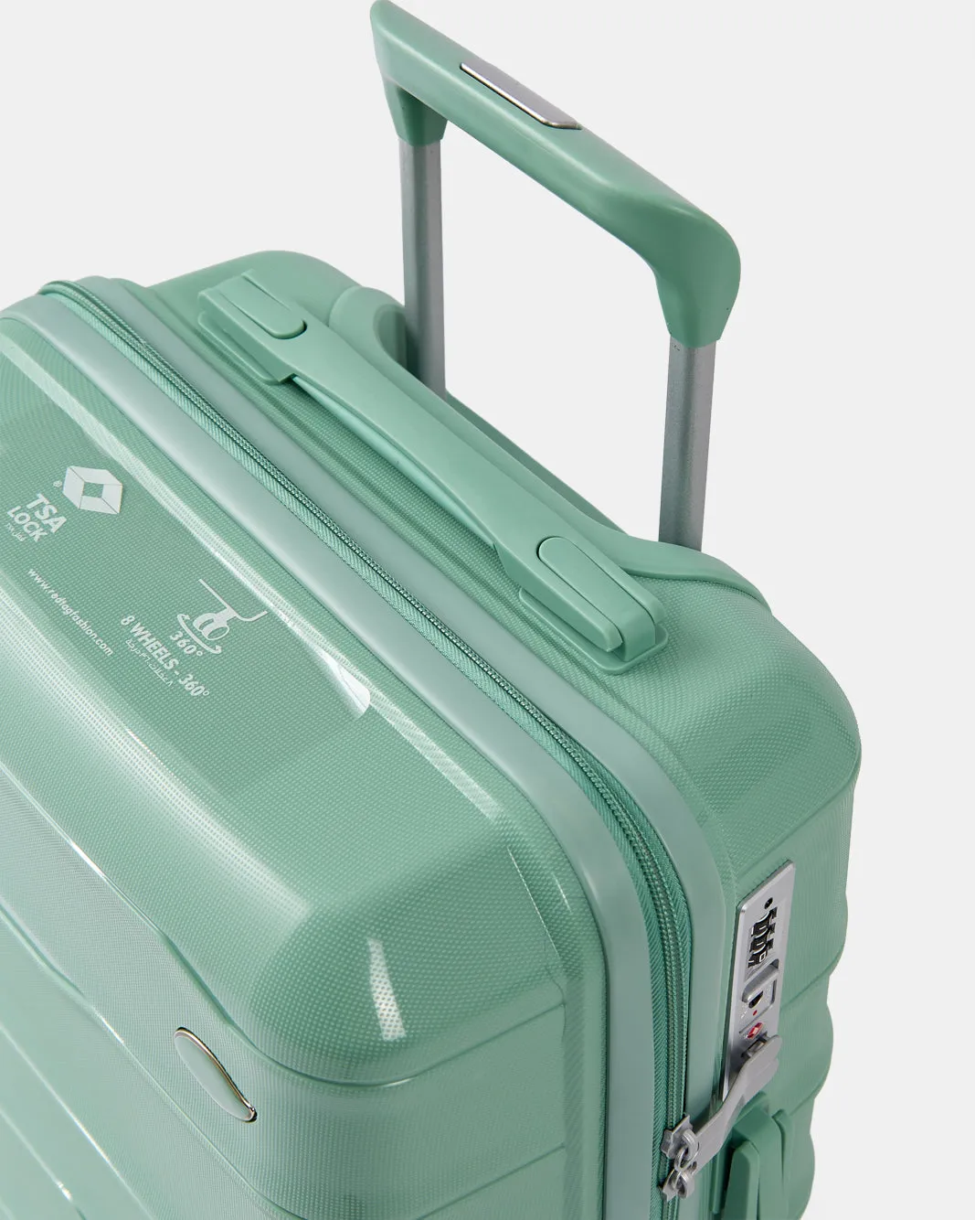 Green Textured Trolley Luggage Trolley (20 Inch) sold by Redtag product image thumbnail 3