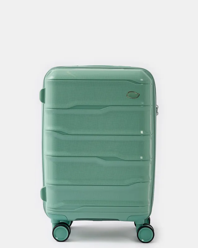 Green Textured Trolley Luggage Trolley (20 Inch) sold by Redtag