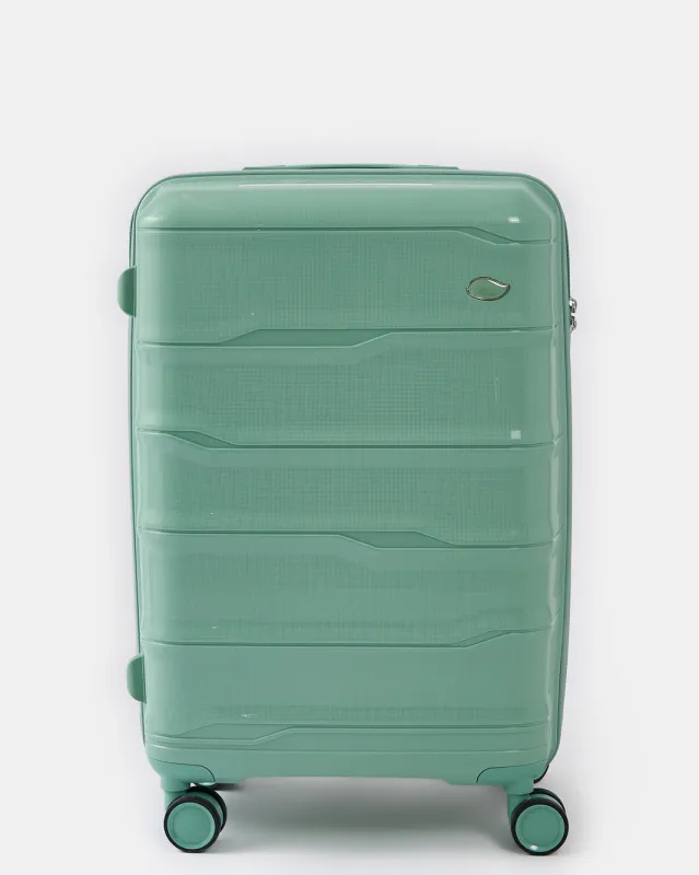 Green Textured Trolley Luggage Trolley (24 Inch) sold by Redtag