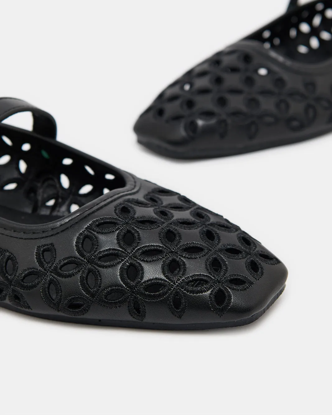 Women Black Cutout Ballerina sold by Redtag product image thumbnail 3