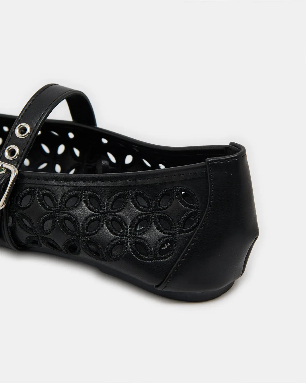 Women Black Cutout Ballerina sold by Redtag product image thumbnail 4