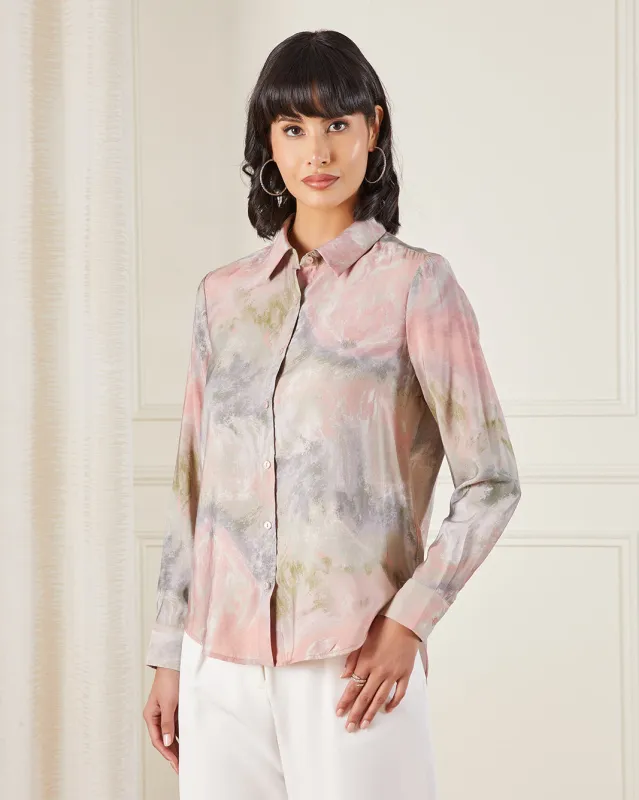 Women Pink Button Front Blouse sold by Redtag