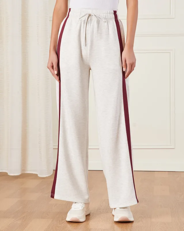 Women Grey Melange Side Tape Active Pant sold by Redtag