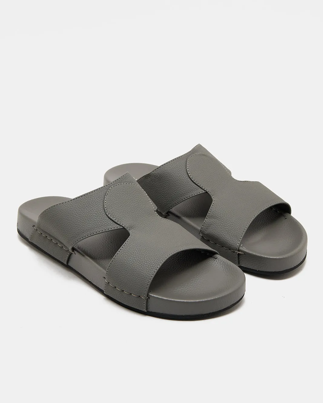 Men Charcoal Slide Sandals sold by Redtag product image thumbnail 2