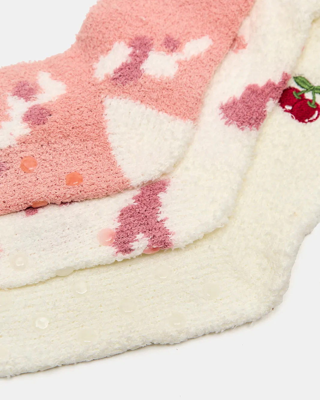 Women Assorted Printed Crew Length Socks (3 Pairs) sold by Redtag product image thumbnail 4