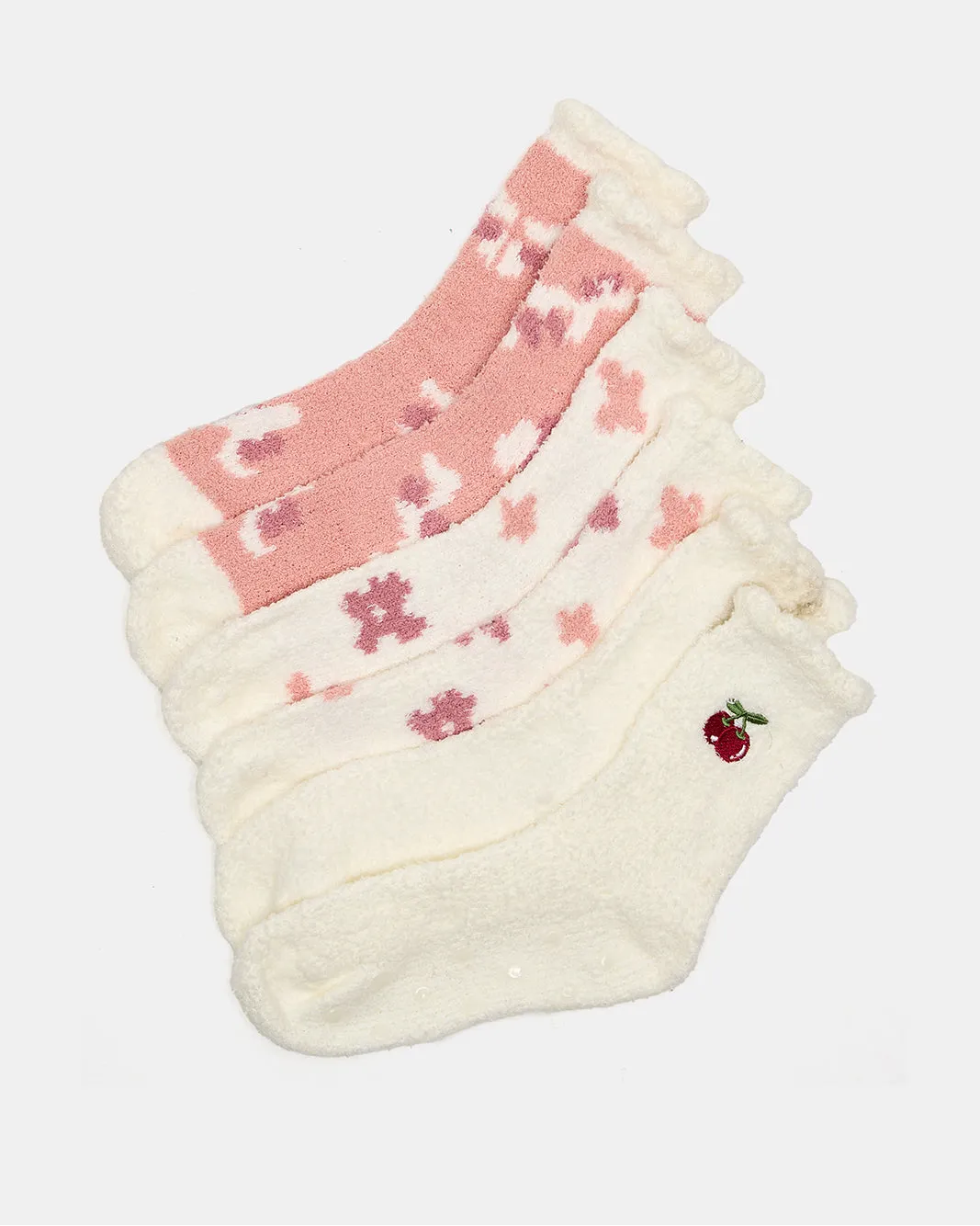 Women Assorted Printed Crew Length Socks (3 Pairs) sold by Redtag