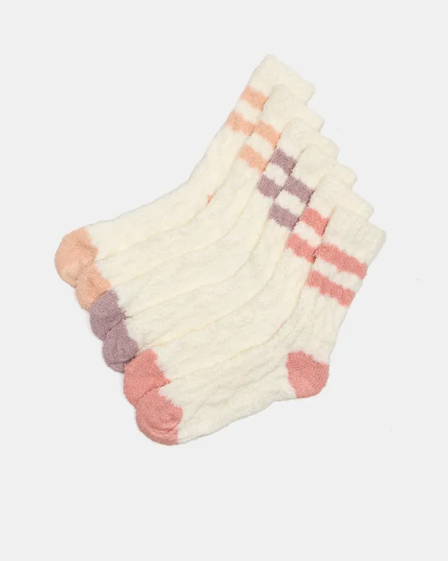 Women Assorted Crew Length Socks (3 Pairs) sold by Redtag