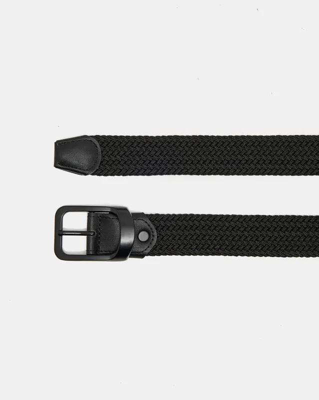 Men Black Elastic Belt sold by Redtag