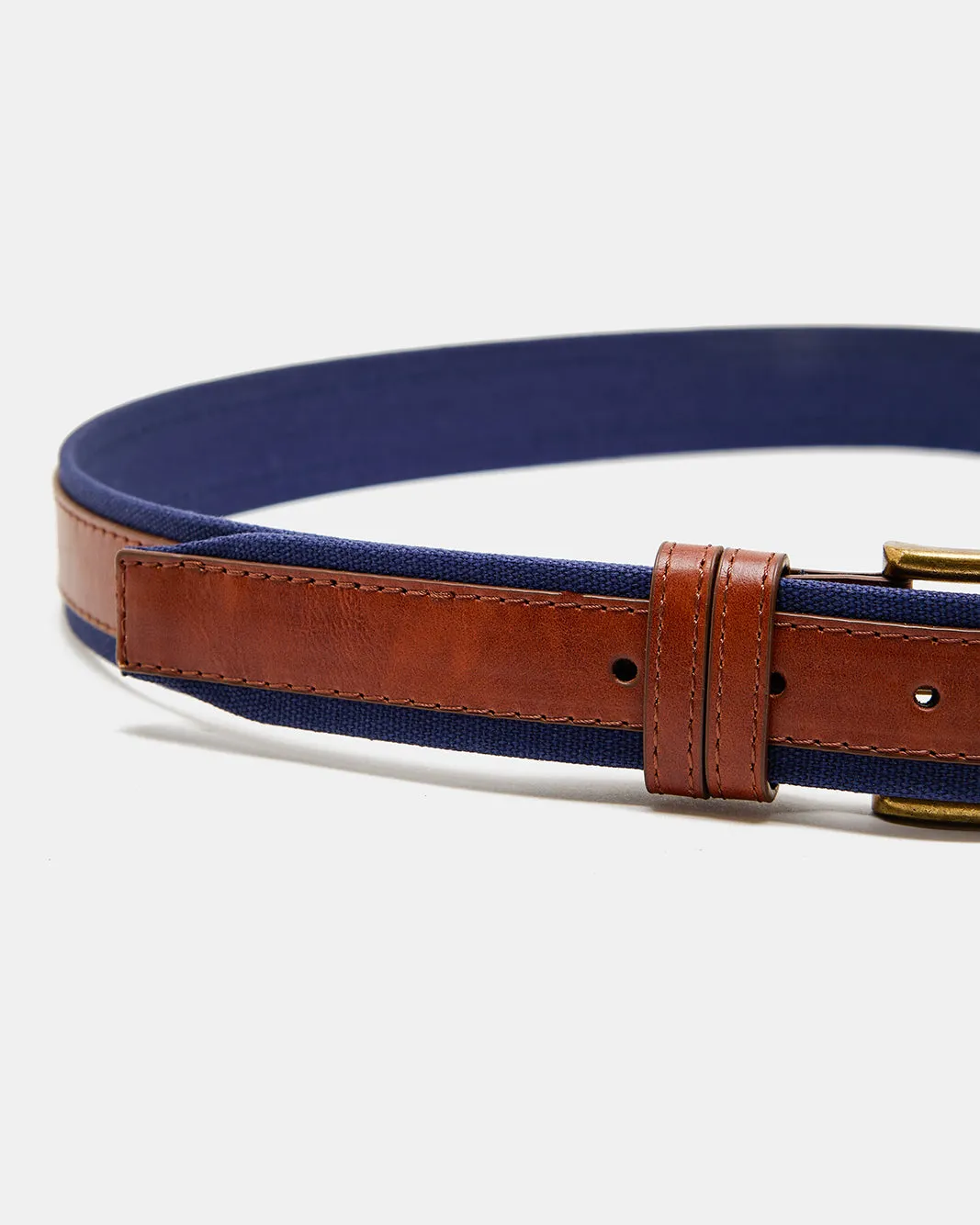 Men Navy And Brown Elastic Belt sold by Redtag product image thumbnail 3
