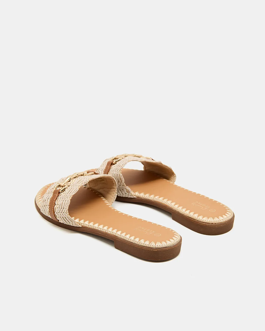 Women Beige Stitched Embellished Mule sold by Redtag product image thumbnail 4