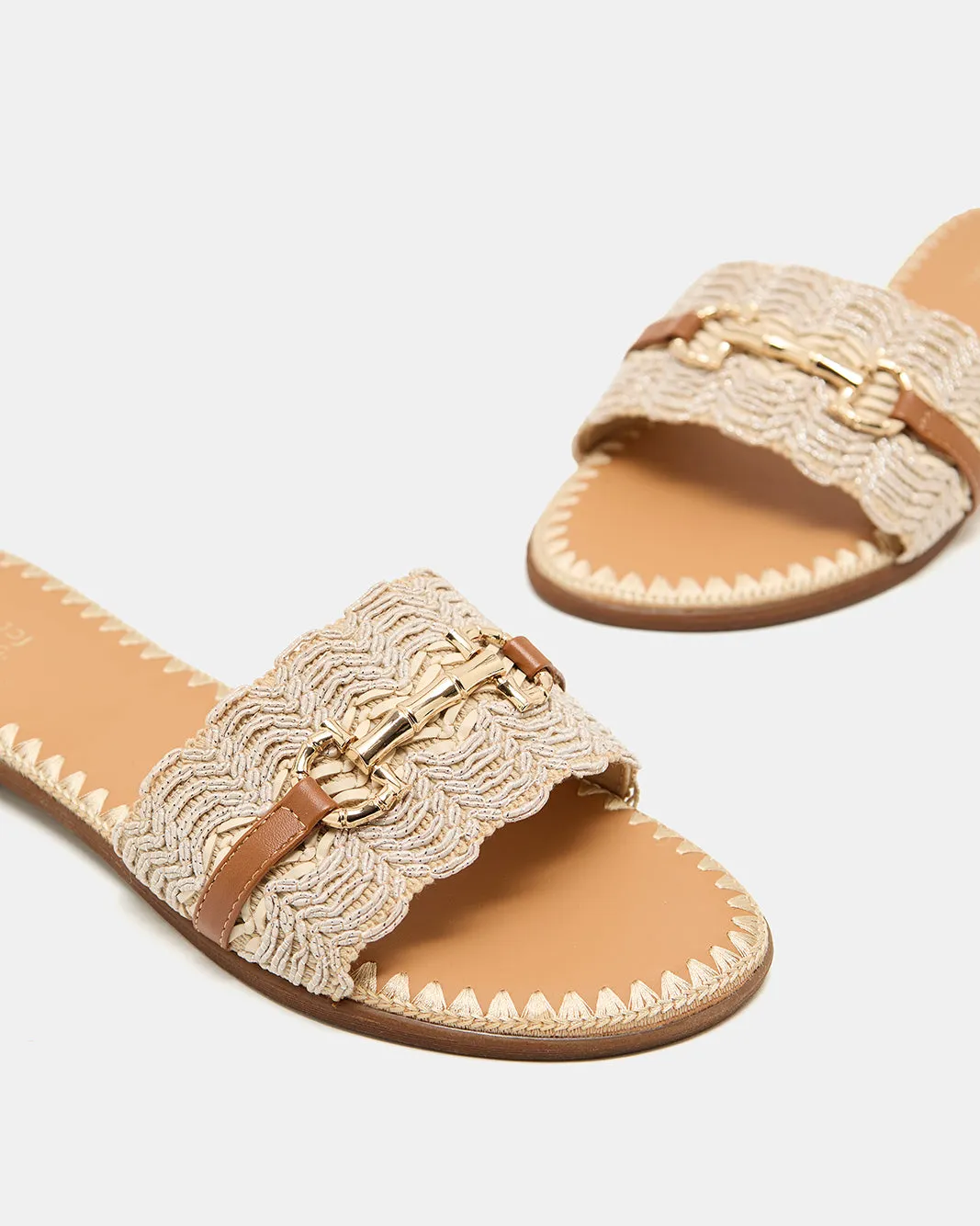 Women Beige Stitched Embellished Mule sold by Redtag product image thumbnail 3