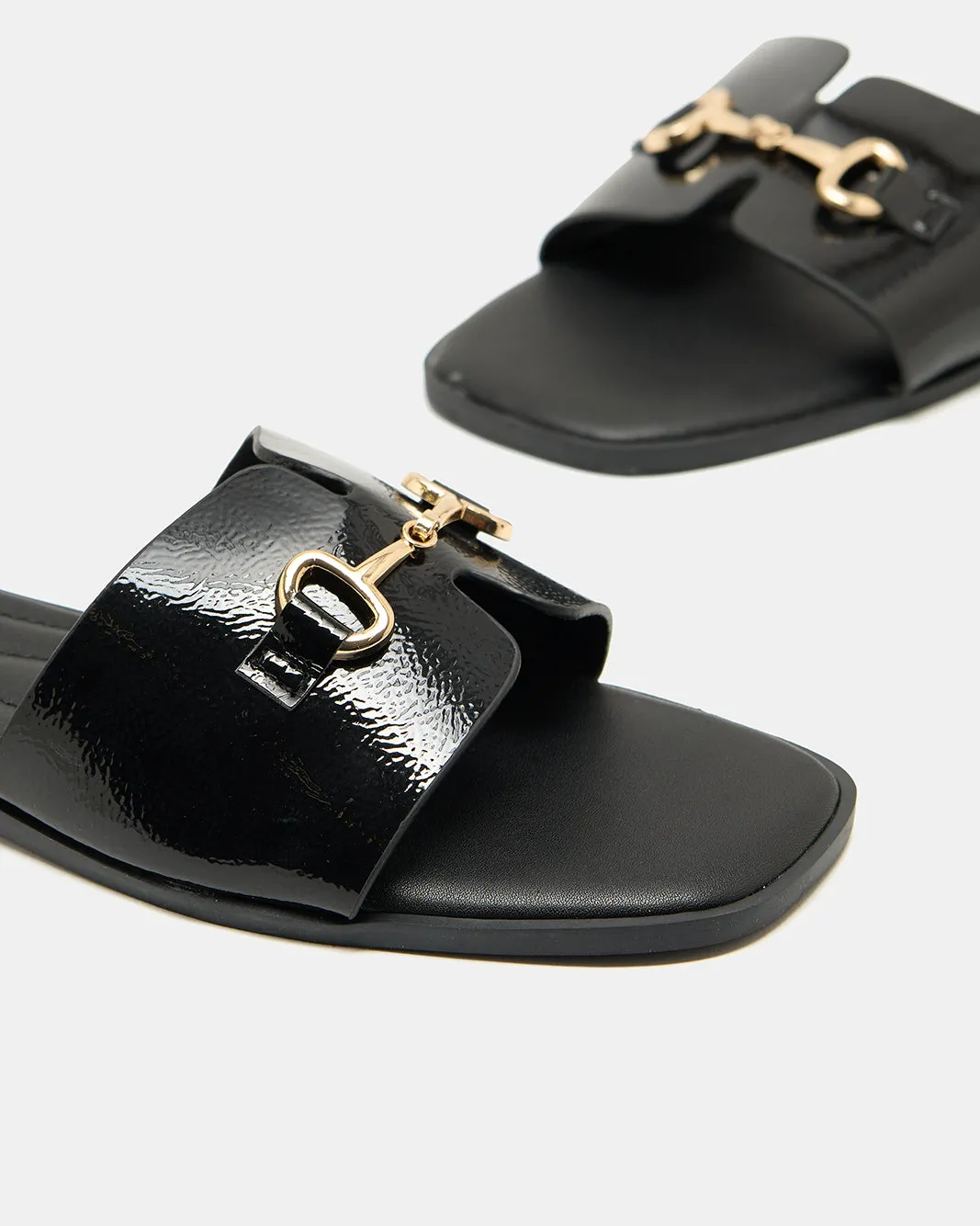 Women Black Buckle Mule sold by Redtag product image thumbnail 3