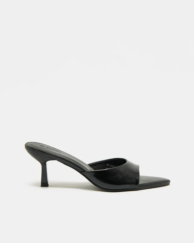Women Black Pointy Mule sold by Redtag