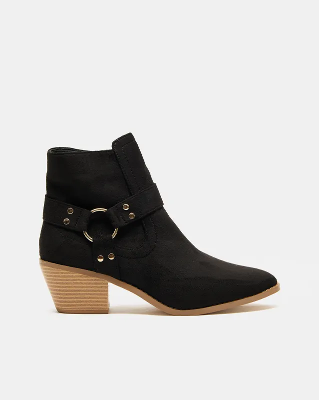 Women Black Embellished Chelsea Boots sold by Redtag