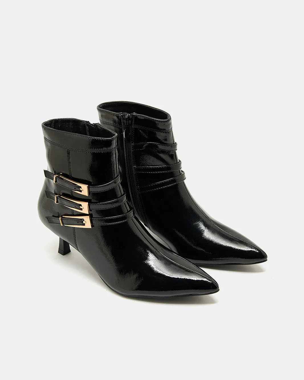 Women Black Buckle Trim Boot sold by Redtag product image thumbnail 2