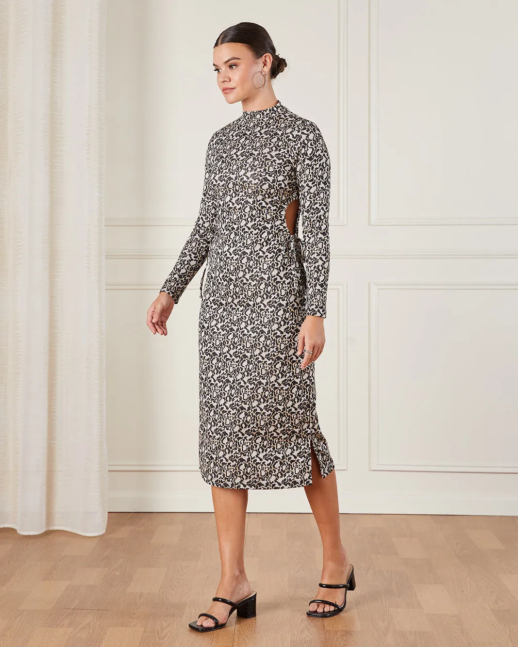 Women Beige Midi Dress sold by Redtag product image thumbnail 4