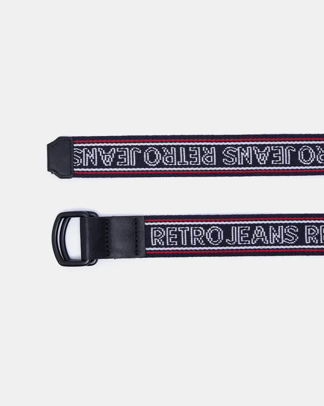 Men Black Printed Elastic Belt sold by Redtag