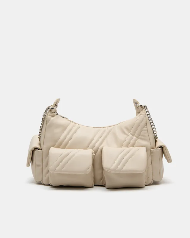 Women Beige Embellished Messenger Bag sold by Redtag