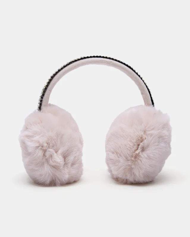 Women Pink Embellished Earmuff sold by Redtag
