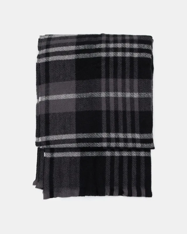 Men Black Knitted Scarf sold by Redtag