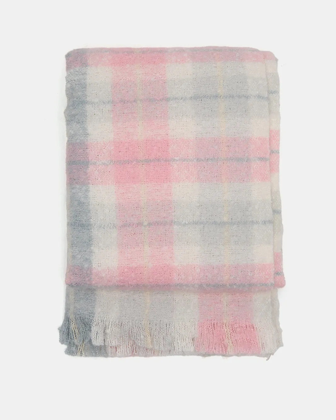 Women Pink Embellished Knitted Blanket Scarf With Cap sold by Redtag product image thumbnail 3