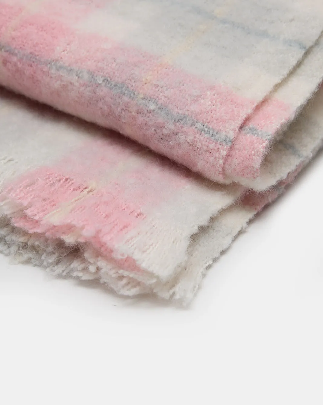 Women Pink Embellished Knitted Blanket Scarf With Cap sold by Redtag product image thumbnail 4