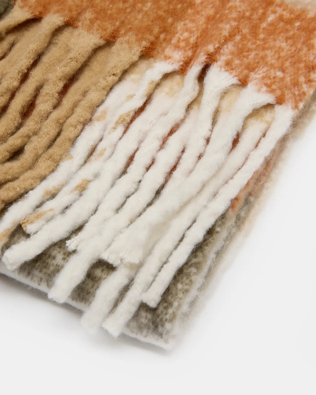 Women Beige Embellished Knitted Blanket Scarf sold by Redtag product image thumbnail 3