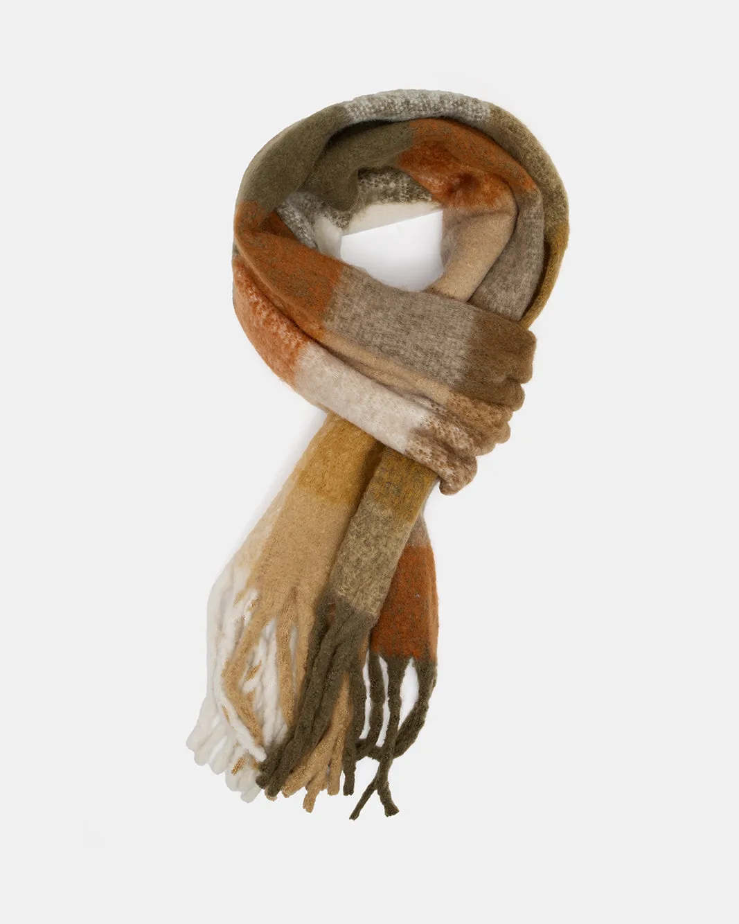 Women Beige Embellished Knitted Blanket Scarf sold by Redtag product image thumbnail 4