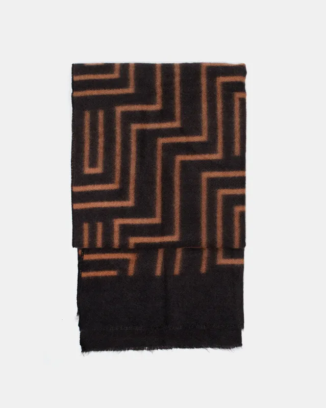 Women Black Embellished Knitted Blanket Scarf sold by Redtag