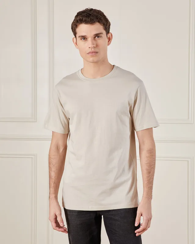Men Grey Basic Solid T-Shirt sold by Redtag