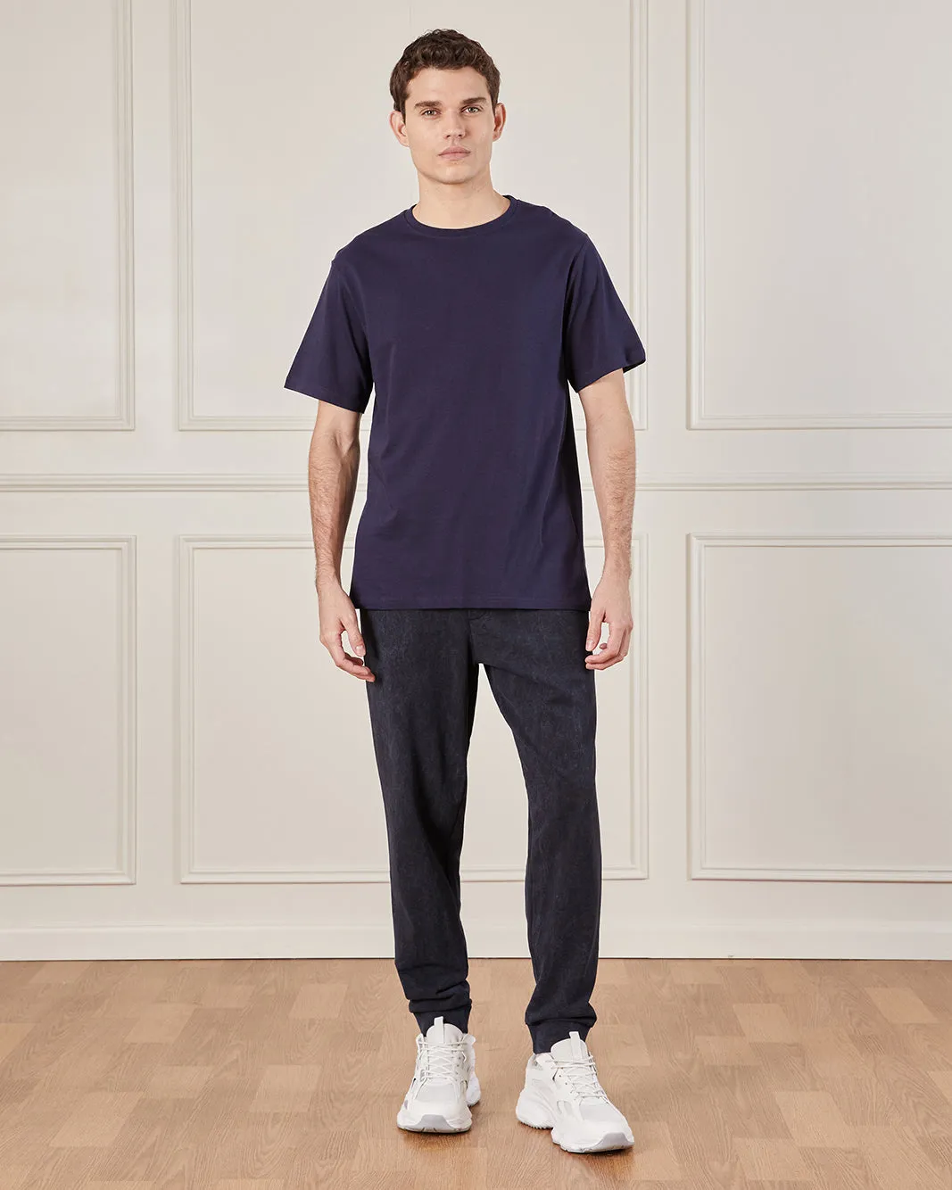Men Navy Basic Solid T-Shirt sold by Redtag product image thumbnail 2