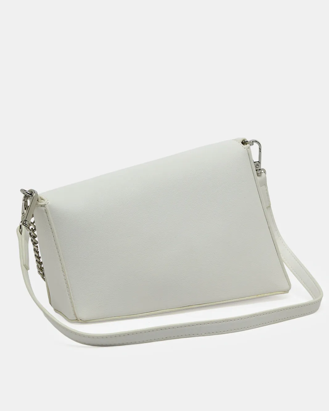 Women White Solid Messenger Bag sold by Redtag product image thumbnail 3