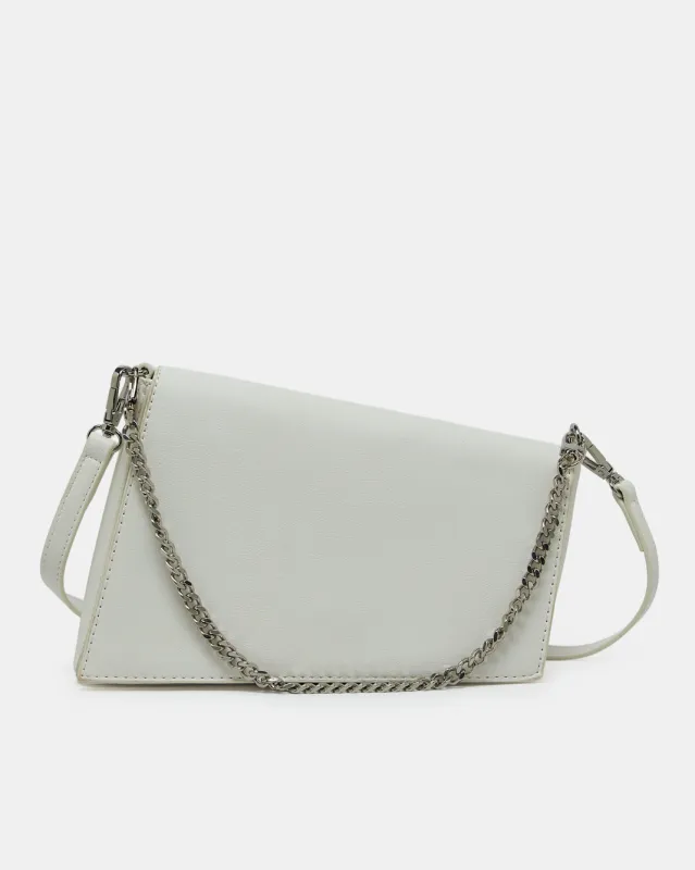 Women White Solid Messenger Bag sold by Redtag
