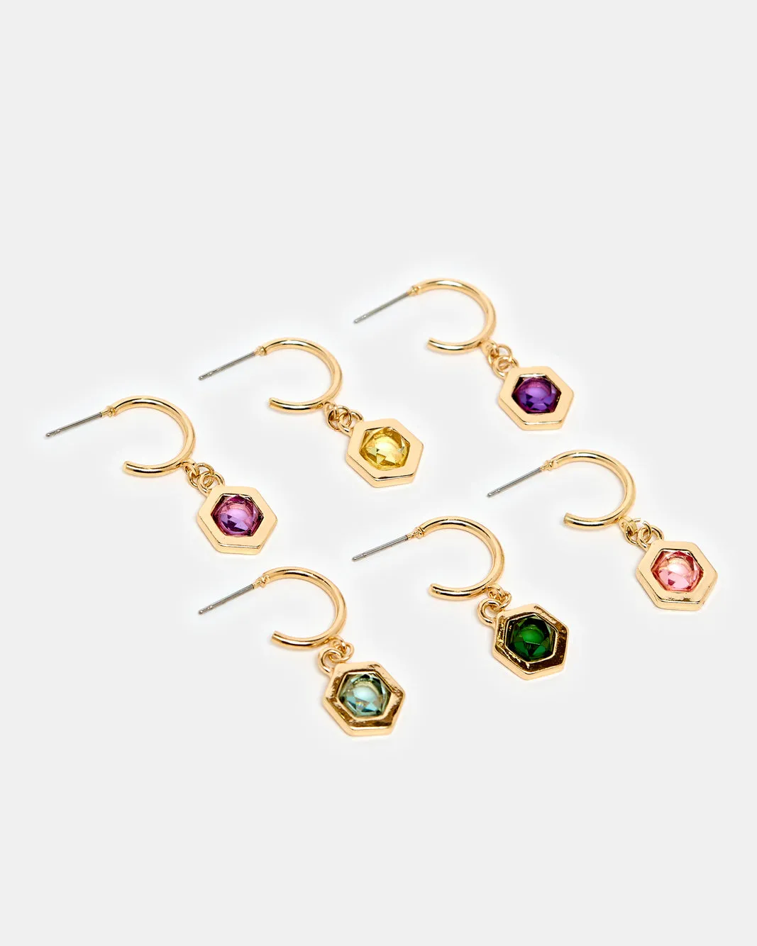 Women Gold Embellished Earrings Set (6 Piece) sold by Redtag product image thumbnail 2