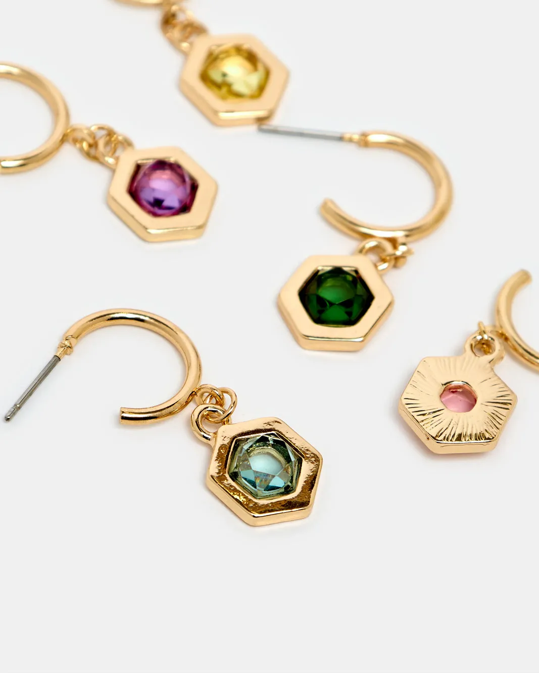 Women Gold Embellished Earrings Set (6 Piece) sold by Redtag product image thumbnail 3