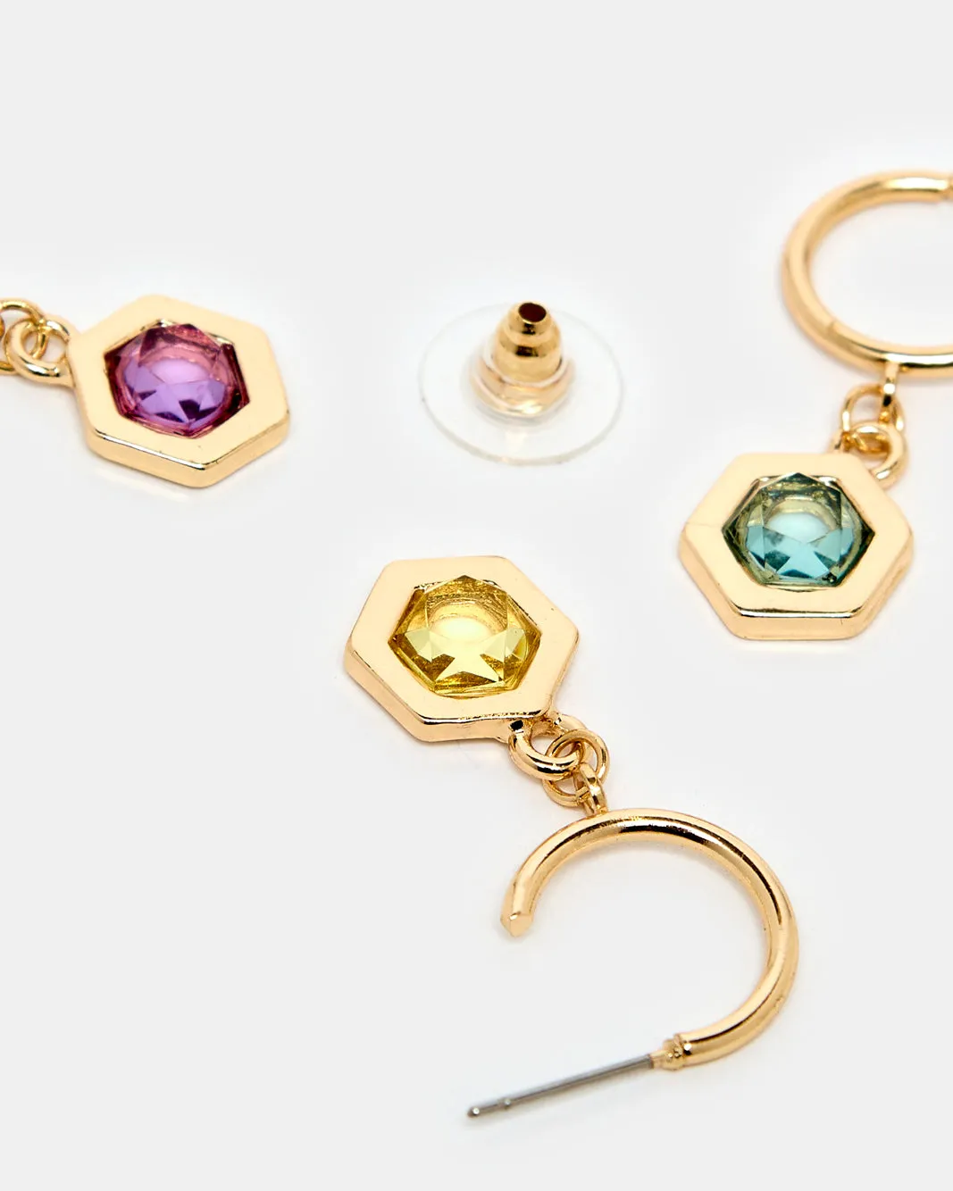 Women Gold Embellished Earrings Set (6 Piece) sold by Redtag product image thumbnail 4