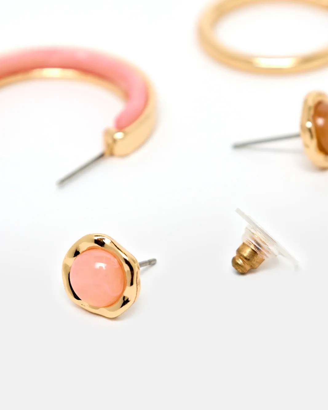 Women Gold Embellished Earrings Set (6 Piece) sold by Redtag product image thumbnail 5