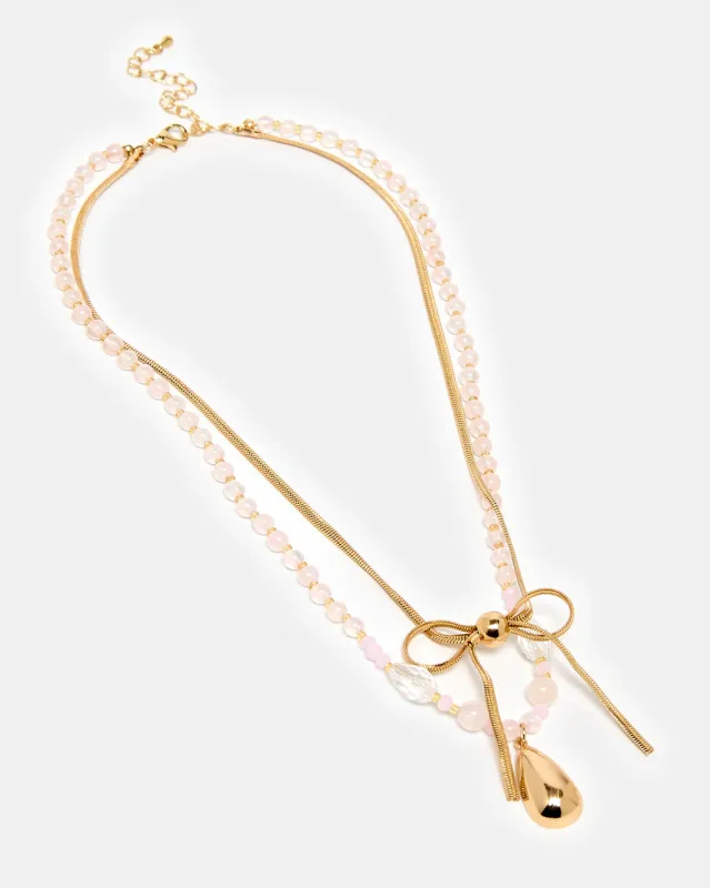 Women Gold Embellished Necklace sold by Redtag