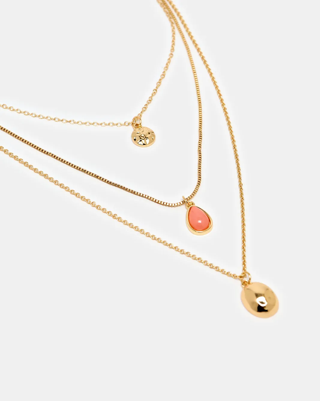 Women Gold Embellished Layered Necklace sold by Redtag product image thumbnail 3