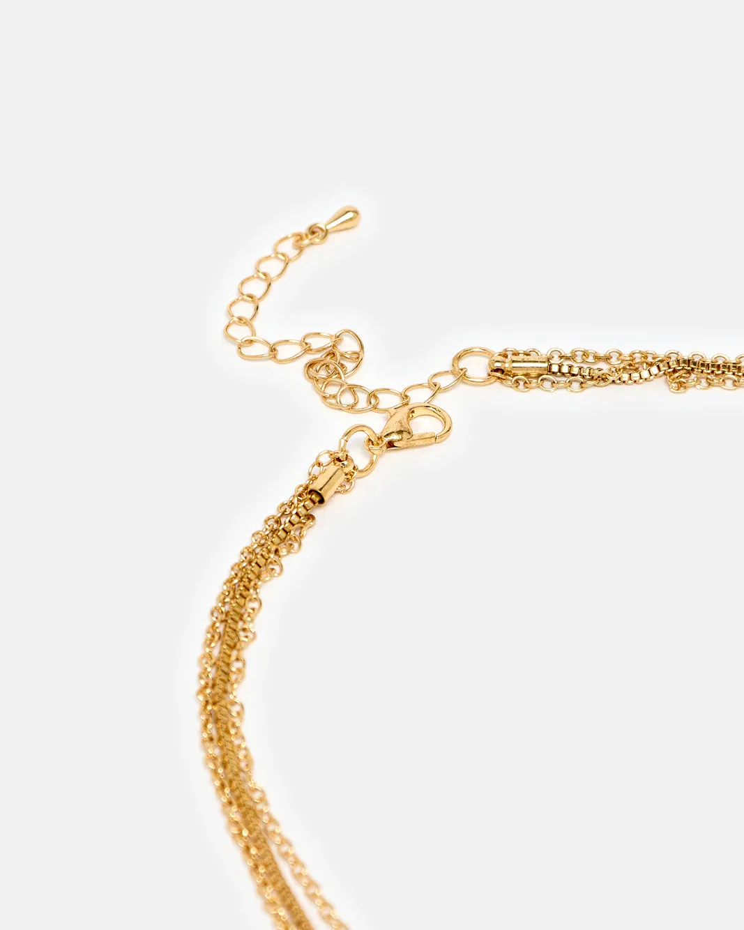 Women Gold Embellished Layered Necklace sold by Redtag product image thumbnail 4