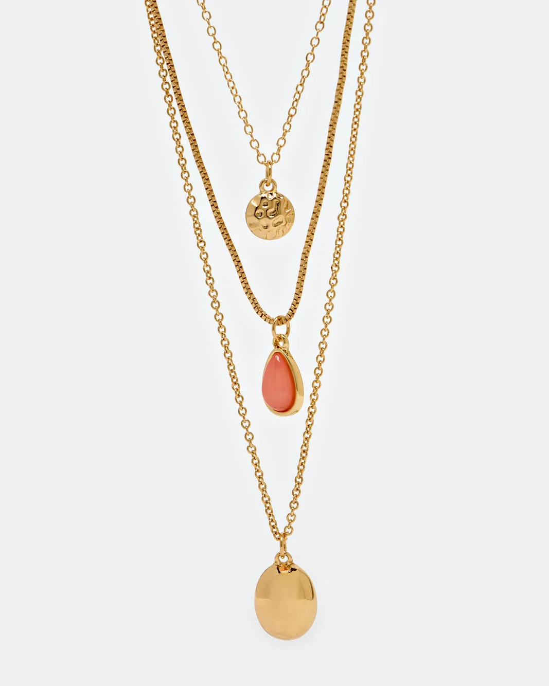 Women Gold Embellished Layered Necklace sold by Redtag product image thumbnail 2