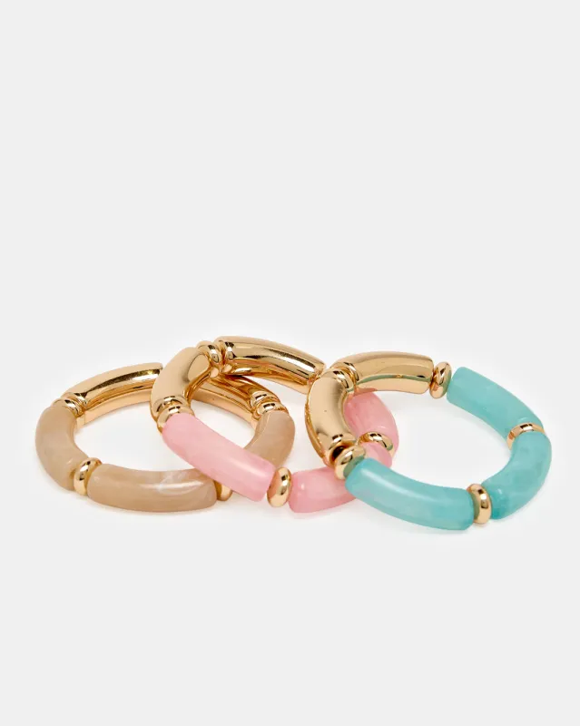 Women Assorted Embellished Bracelets Set (3 Piece) sold by Redtag