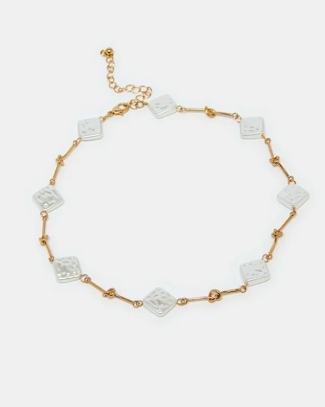 Women Gold Embellished Necklace sold by Redtag