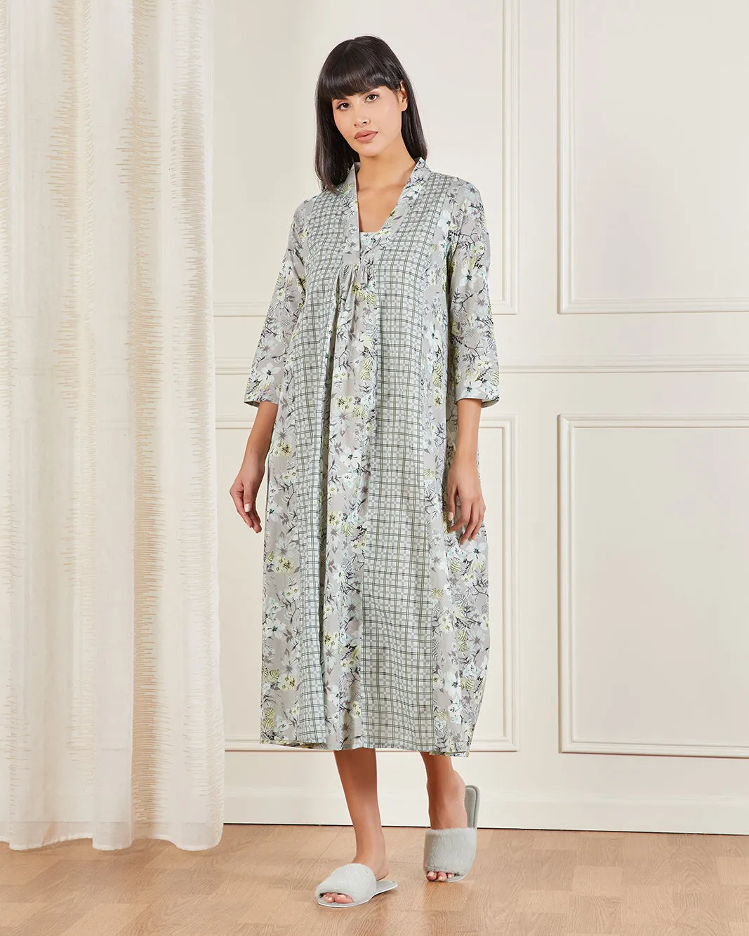 Women Green All Over Printed Nightgown sold by Redtag product image thumbnail 4