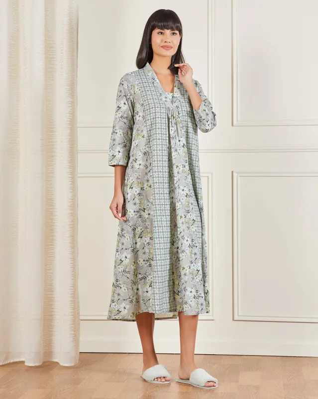 Women Green All Over Printed Nightgown sold by Redtag